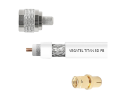 Кабельная сборка VEGATEL 5D-FB (Titan, белый) (SMA-male - N-111) 2 м