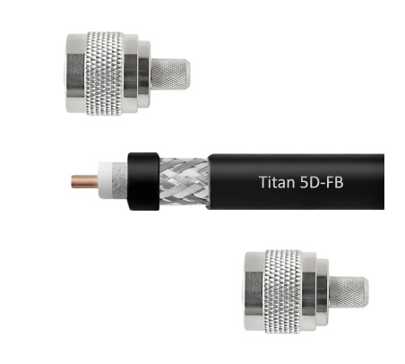 Кабельная сборка 5D/FB (Titan, черный) (N-male - N-male) 3 м