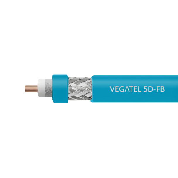 Кабель коаксиальный VEGATEL 5D-FB Cu (ГОСТ, синий) бухта 100м